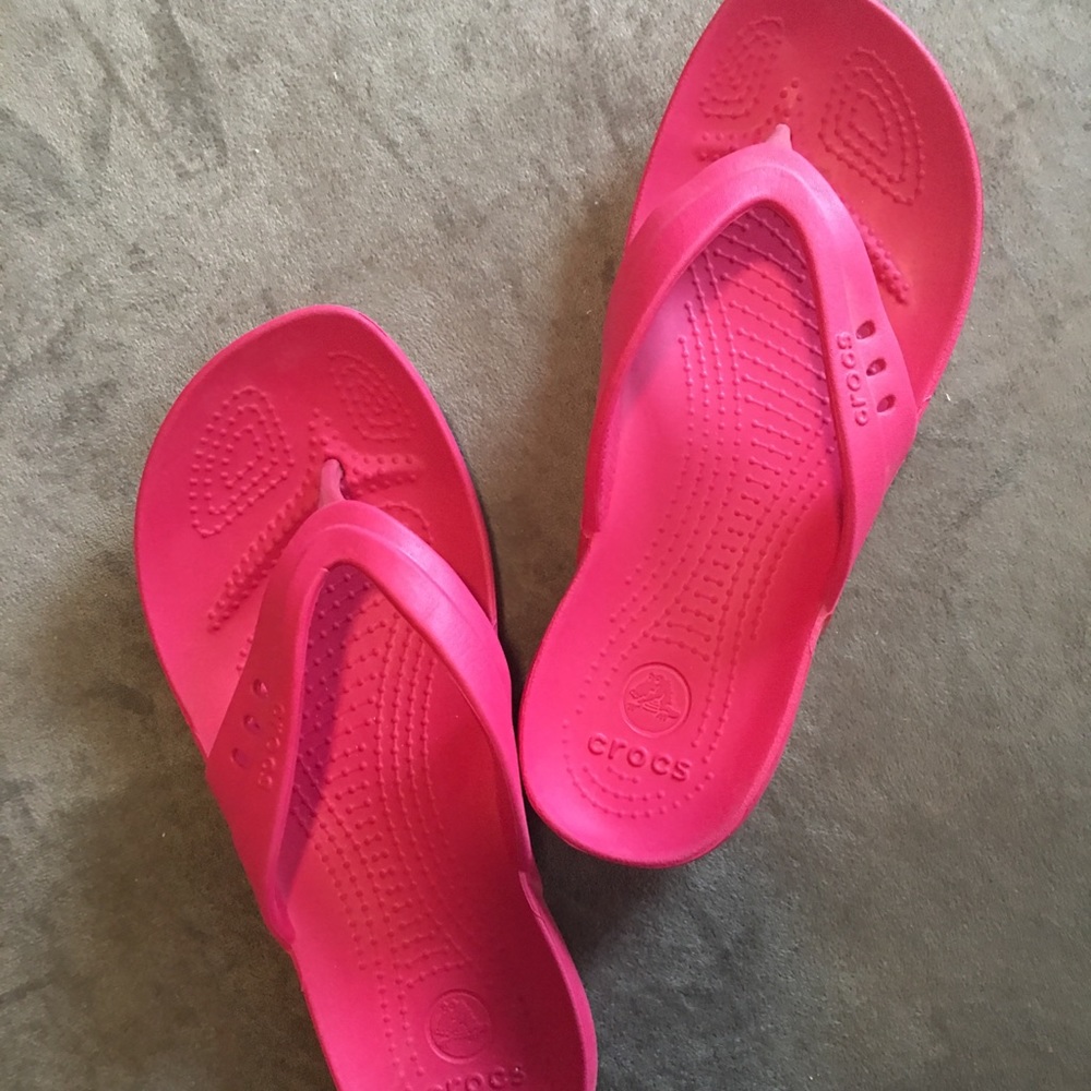 Croc flip flops